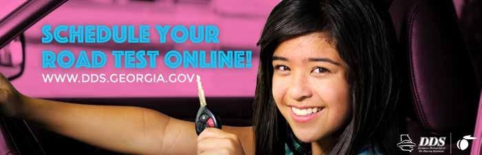 Schedule your road test online! www.DDS.Georgia.gov