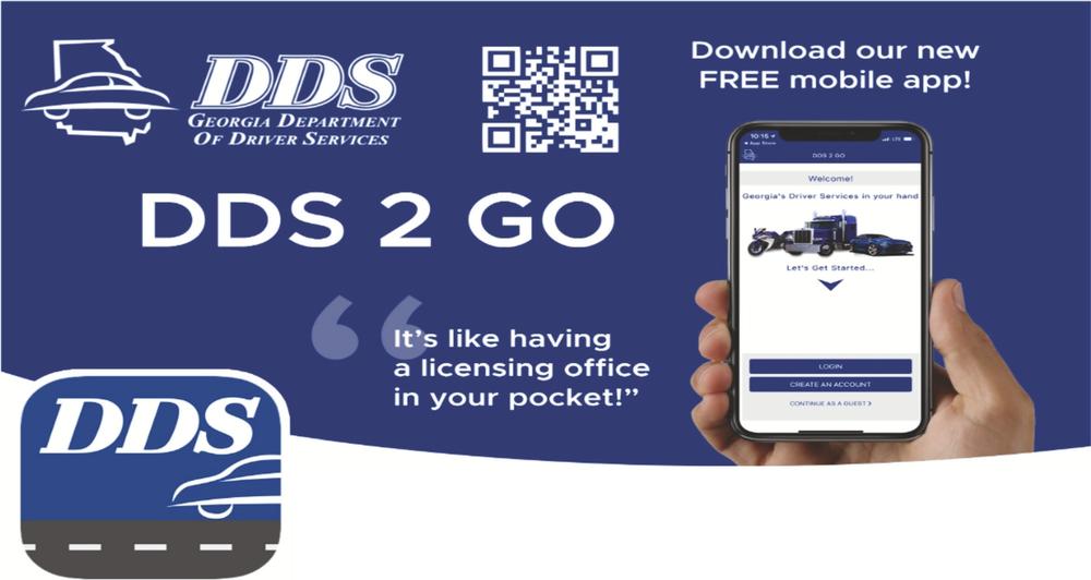 Download our new free mobile app! DDS 2 GO. "It's like having a licensing office in your pocket!"