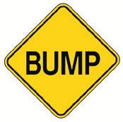 Yellow diamond Bump sign