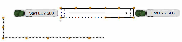 Truck backing in a straight line