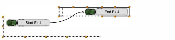 Truck reversing into right lane