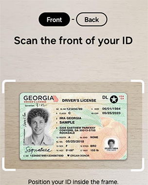 Screenshot of a Samsung phone at step 2 of the process to add your Digital Driver's License and ID to your Samsung Wallet.