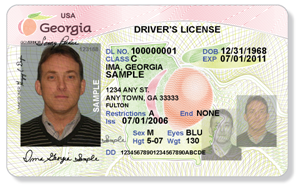 Sample Adult over 21 license not real id